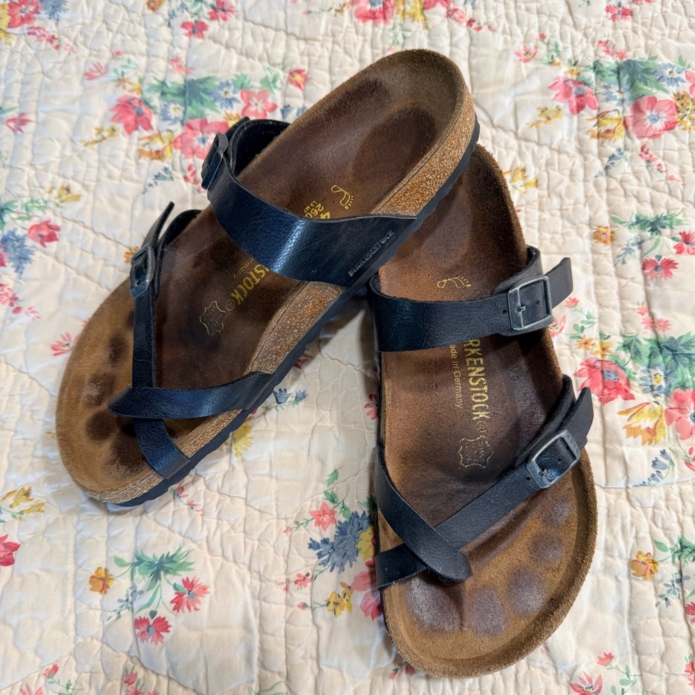 Birkenstock Mayari Black Strappy Buckle Sandals - Size 40
